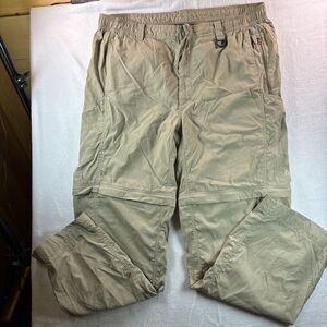 North Face Pants Mens XL Convertible Beige Sand Dune Nylon Horizon II Hiking